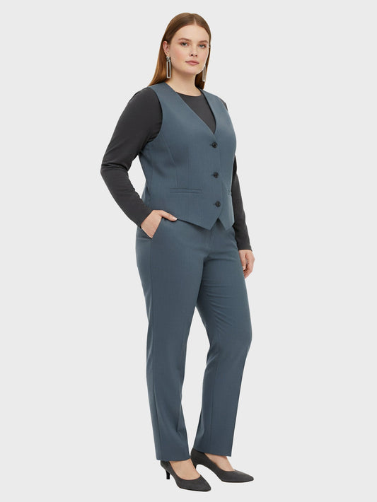 Lapa Plus Women's Satin Paneled Slim - Fit Vest - Lapa plus