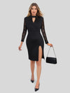 Lapa Plus Women's Sexy Lace Slit Tight Party Dress - Lapa plus
