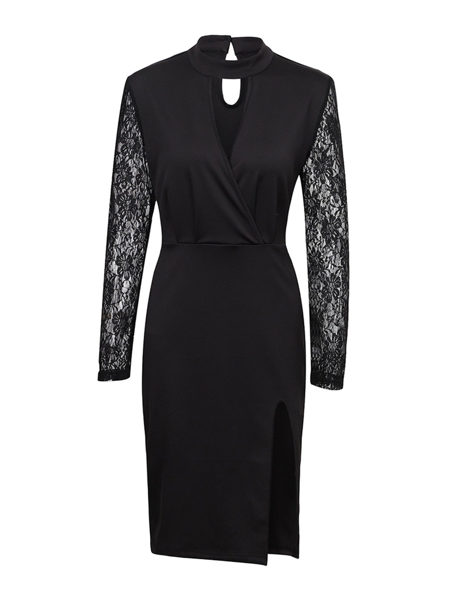 Lapa Plus Women's Sexy Lace Slit Tight Party Dress - Lapa plus