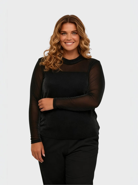 Lapa Plus Women's Sheer Mesh Paneled Sexy Top - Lapa plus