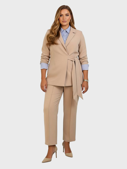 Lapa Plus Women's Side - Tie Detail Suit Set - Lapa plus