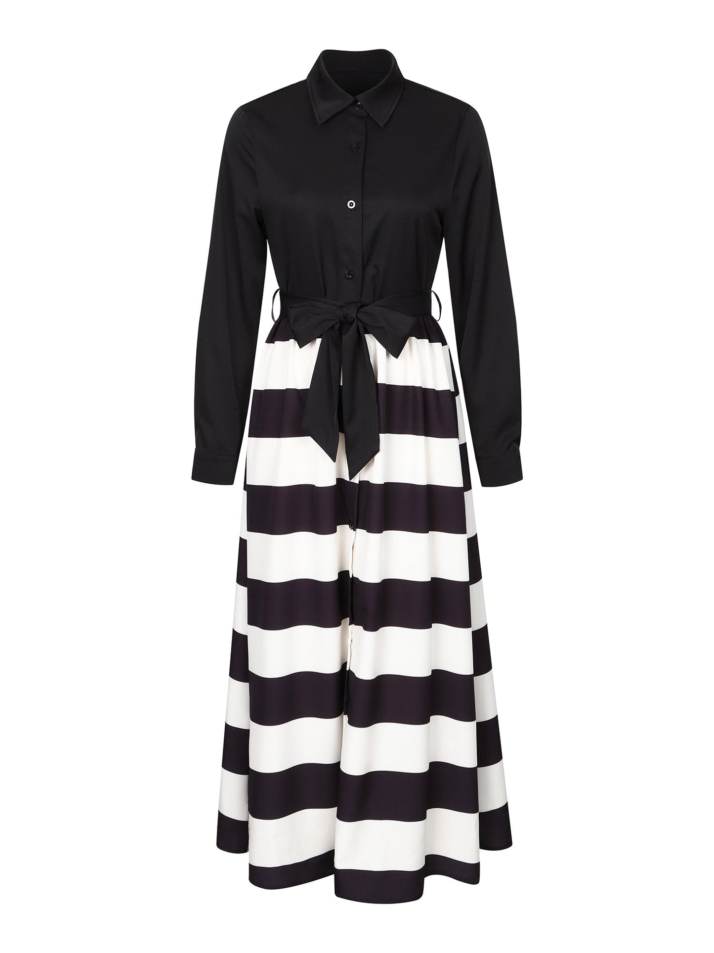 Lapa Plus Women's Splicing Striped Women's Dress - Lapa plus