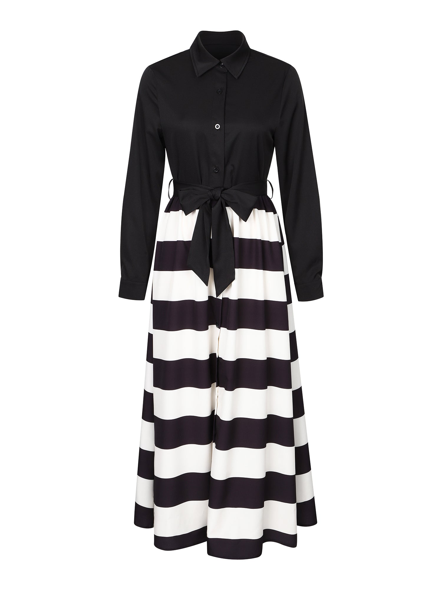Lapa Plus Women's Splicing Striped Women's Dress - Lapa plus