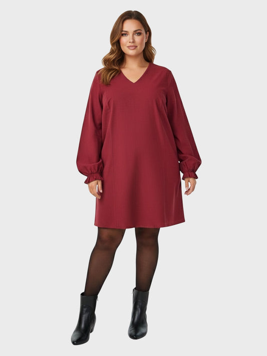 Lapa Plus Women's V - Neck Basic Dress - Lapa plus