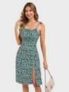 Lapa Plus Women's Sexy Spaghetti Strap Floral Split Dress