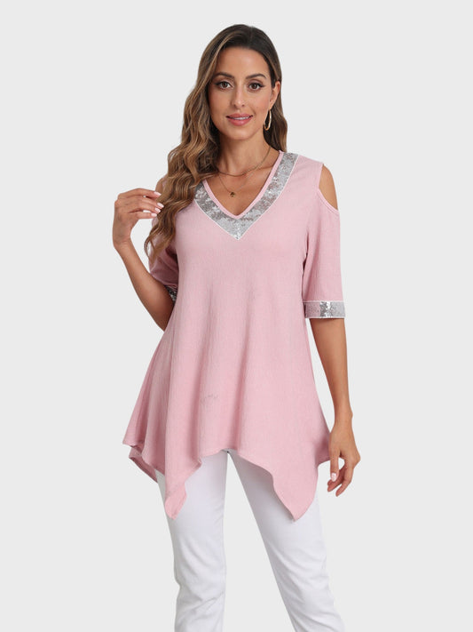 Women's Irregular Hem Tops - Lapa plus
