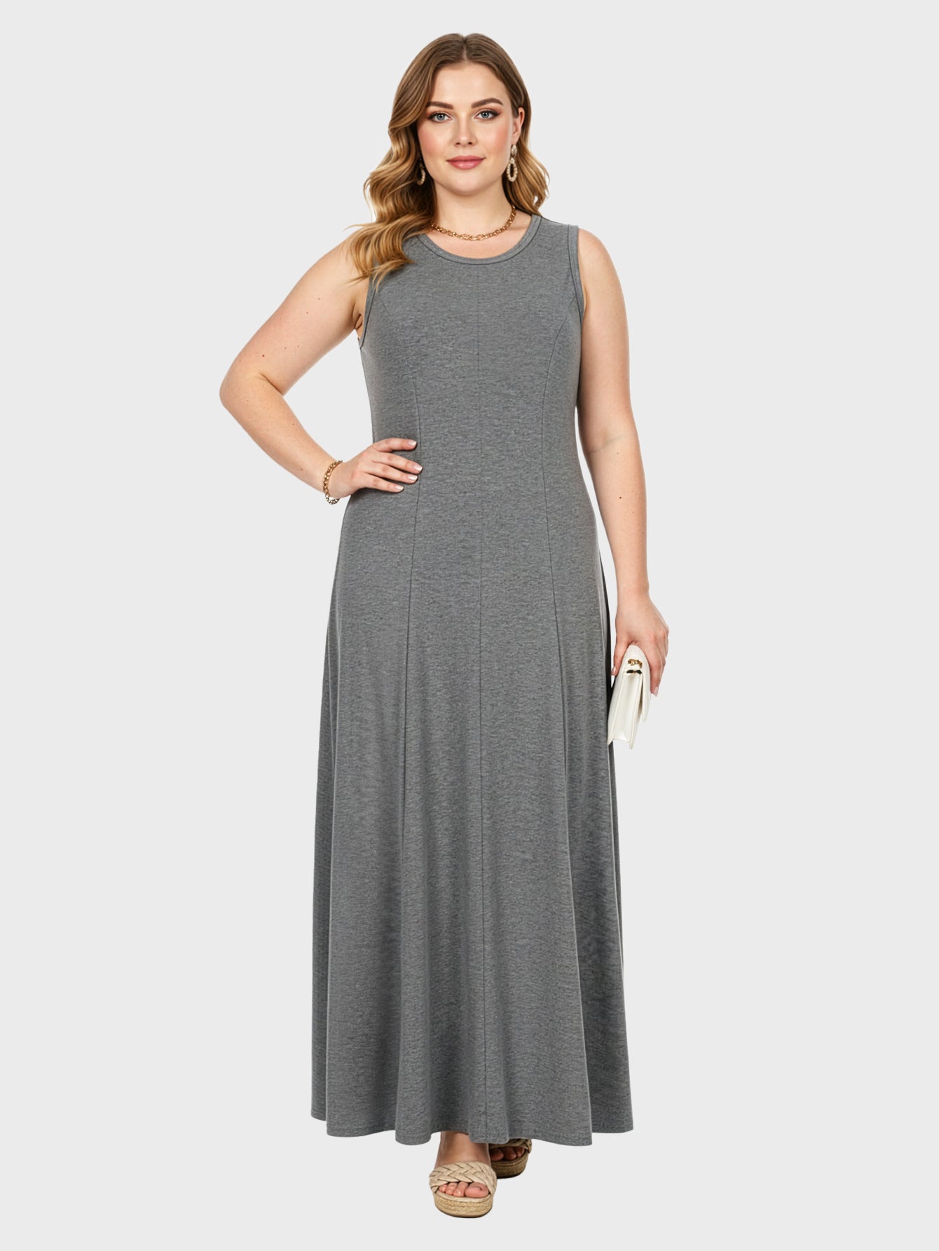 Lapa Plus Women's Solid-colored Long Dress