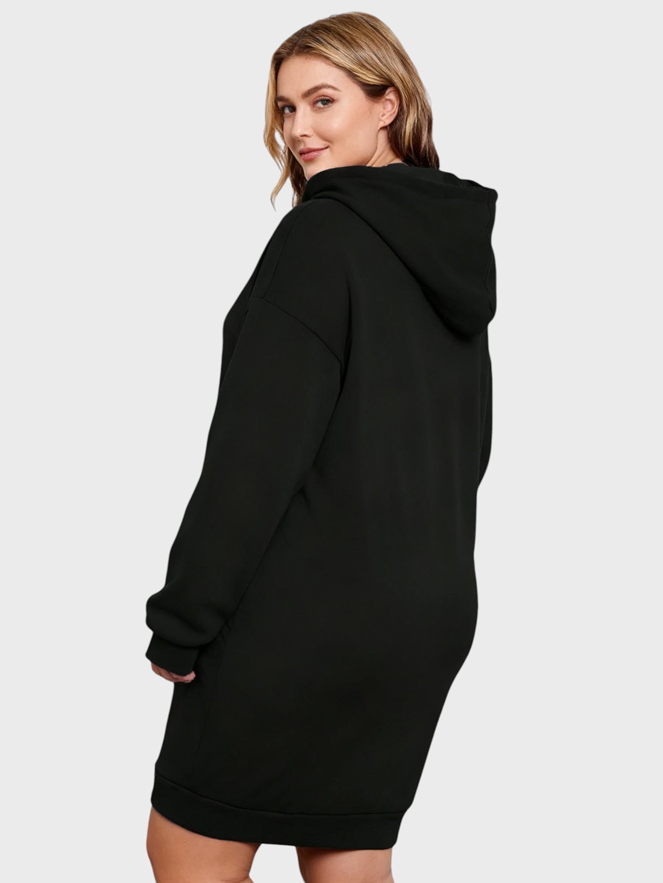 Lapa Plus Women's custom patterned hooded Christmas dress