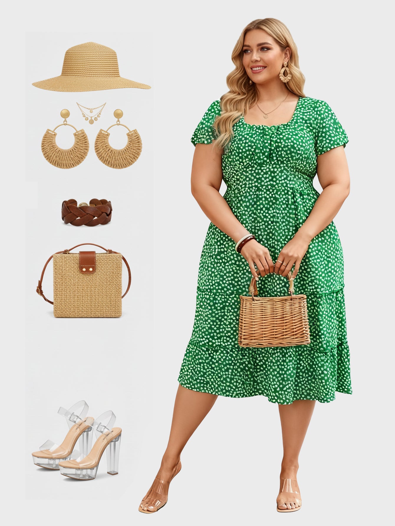 Lapa Plus Women's Floral Print Fashionable Dress