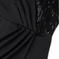 Lapa Plus Women's Sparkling Patchwork Slit Dress