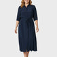 Lapa Plus Women's Office Ready Midi A-line 3/4 Sleeve Dress