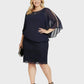 Lapa Plus Women's Dress with Shawl and Lace Hem