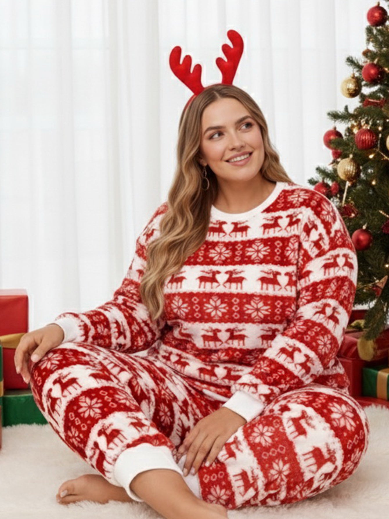 Lapa Plus Women's Custom Patterned Christmas Set