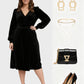 Lapa Plus Women's Velvet Tie-Waist Dress