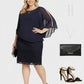 Lapa Plus Women's Dress with Shawl and Lace Hem