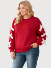 Lapa Plus Women's Christmas Red Casual Top