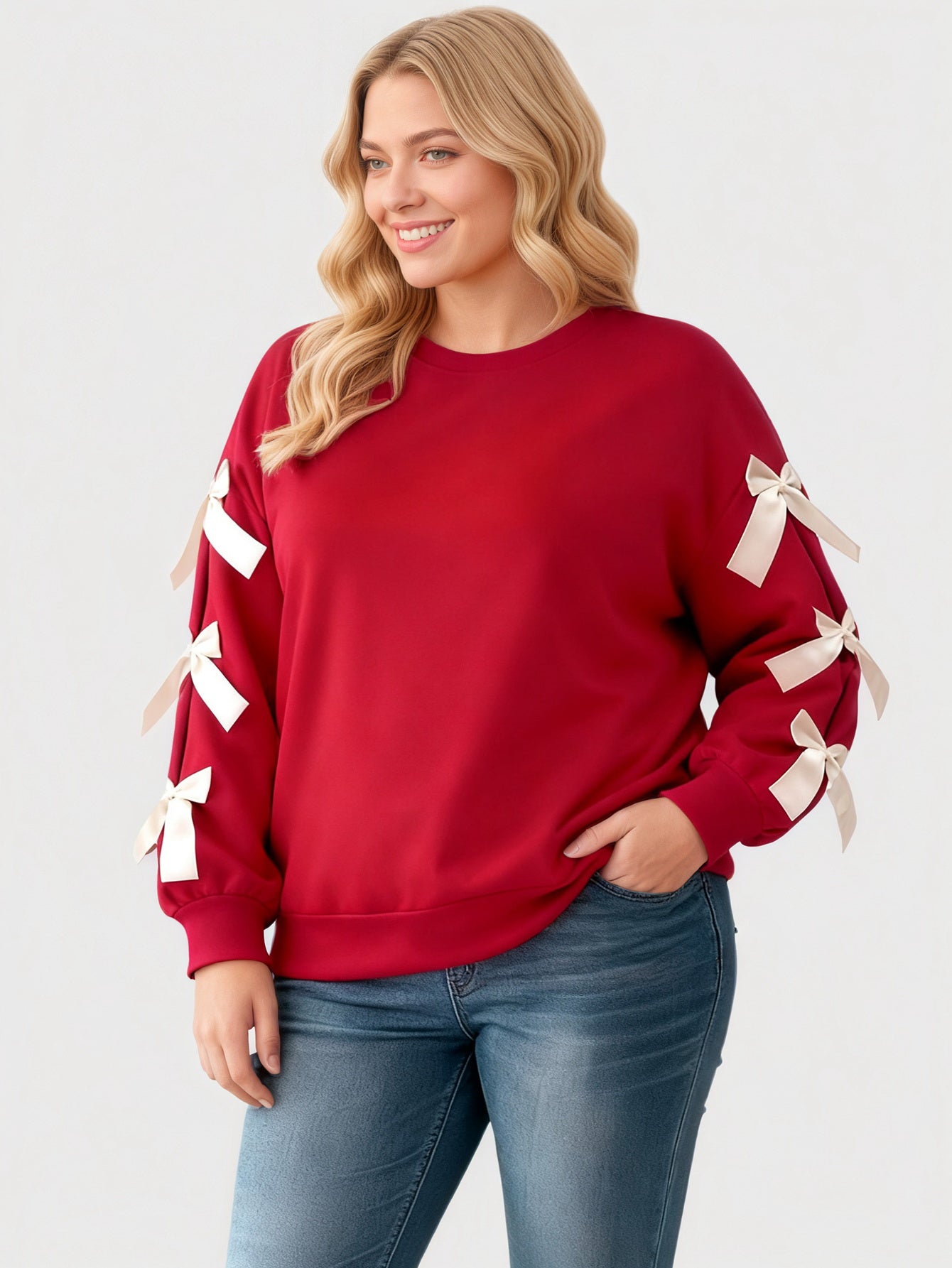 Lapa Plus Women's Christmas Red Casual Top