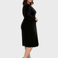 Lapa Plus Women's Velvet Tie-Waist Dress