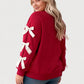 Lapa Plus Women's Christmas Red Casual Top