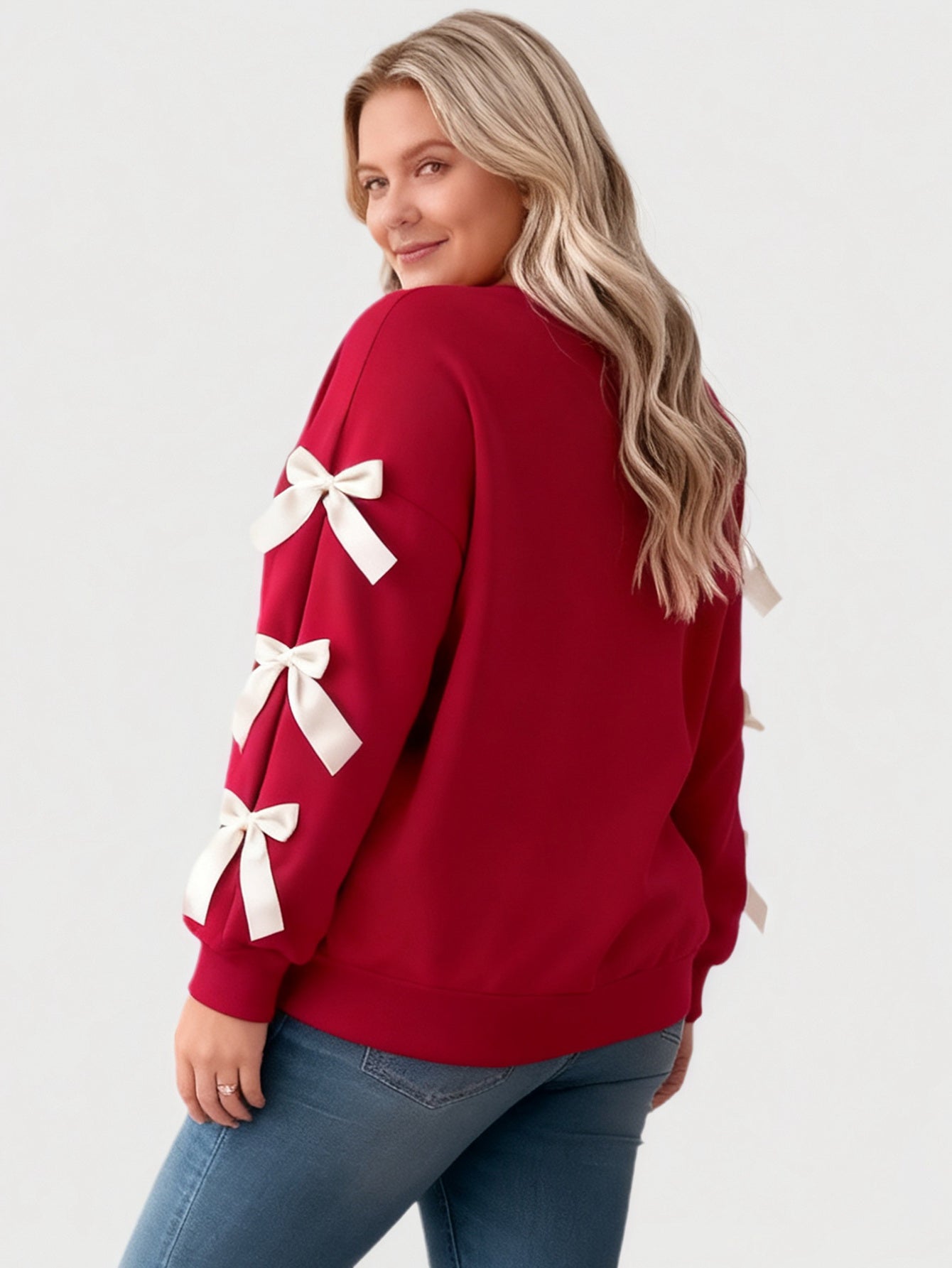 Lapa Plus Women's Christmas Red Casual Top