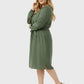 Lapa Plus Women's Casual Office Commuting Green Dress