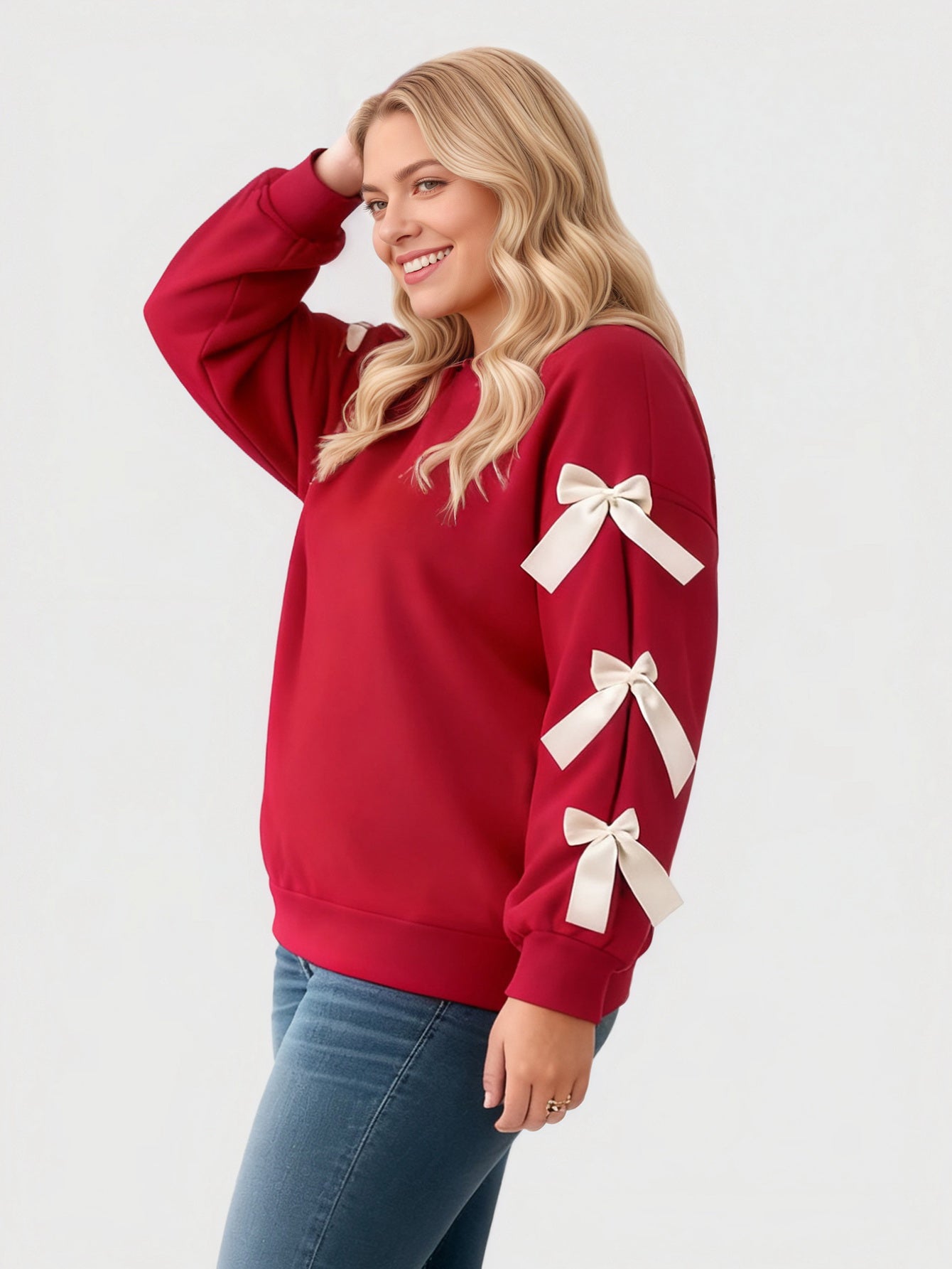 Lapa Plus Women's Christmas Red Casual Top