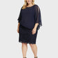 Lapa Plus Women's Dress with Shawl and Lace Hem