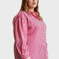 Lapa Plus Women's Christmas Red Striped Top
