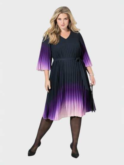 Lapa Plus Women's Tie-dye Pleated Dress