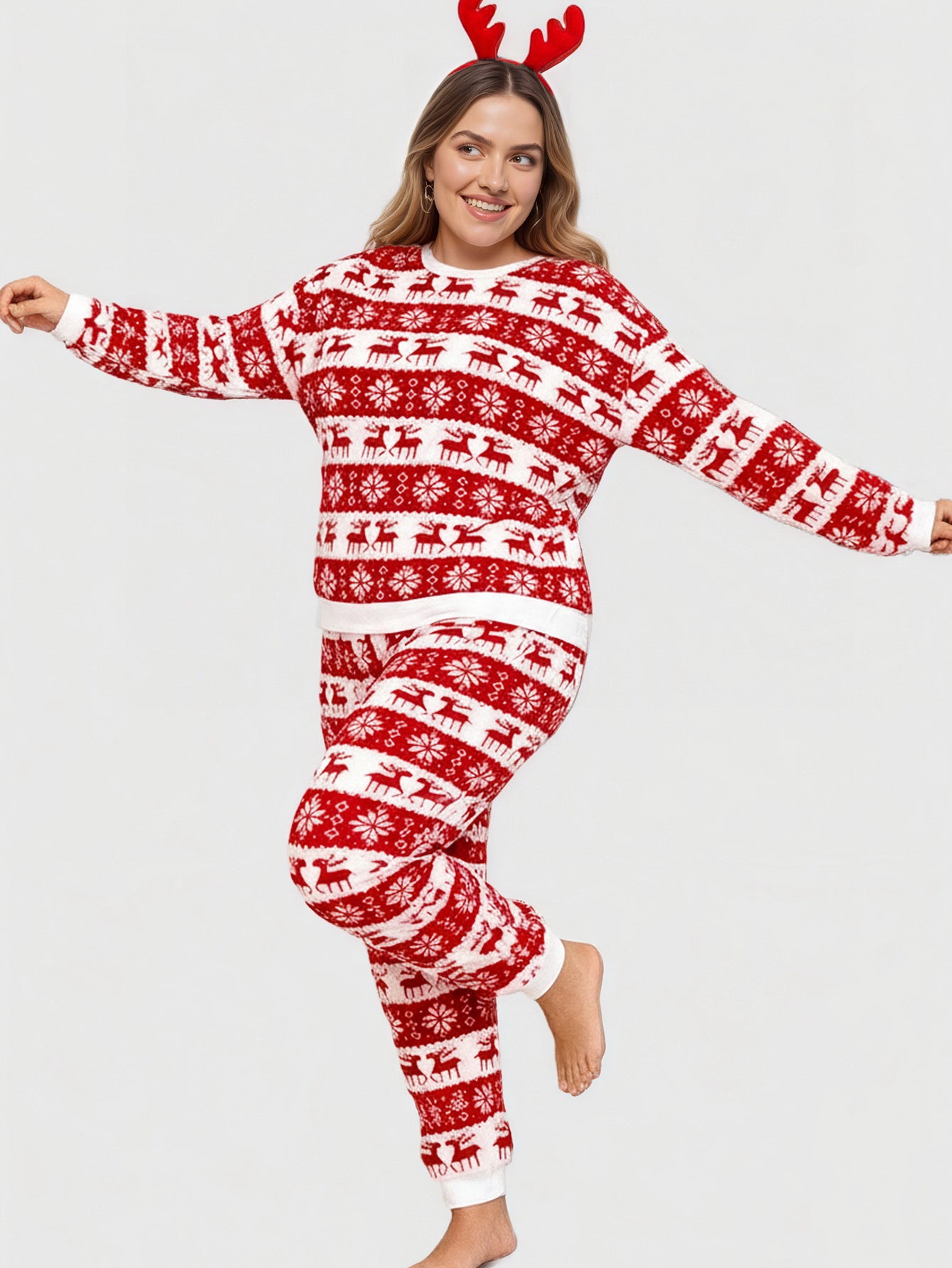 Lapa Plus Women's Custom Patterned Christmas Set