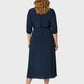 Lapa Plus Women's Office Ready Midi A-line 3/4 Sleeve Dress
