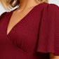 Lapa Plus Women's Elegant V-Neck Dress with Back Tie Detail