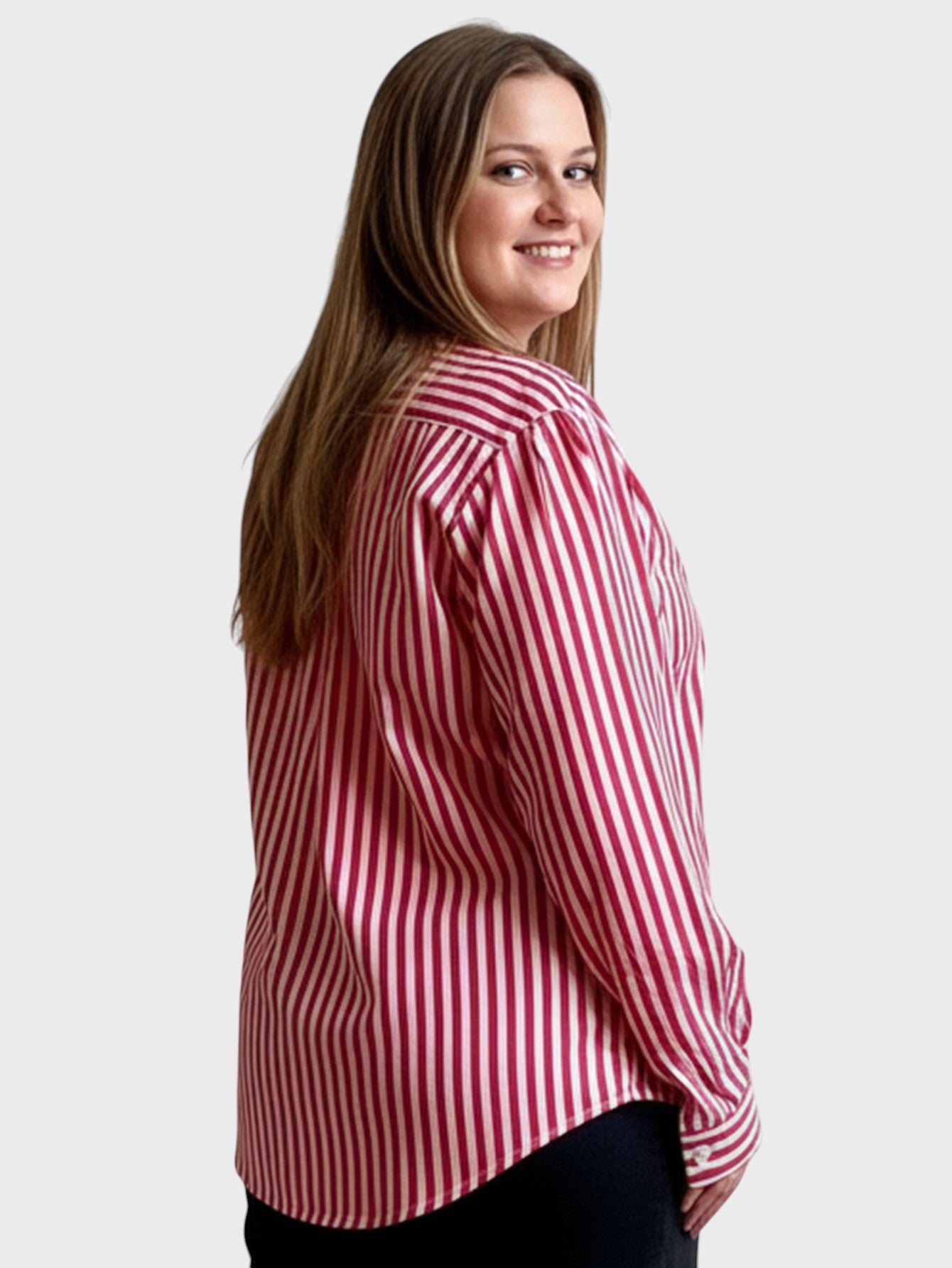 Lapa Plus Women's Christmas Red Striped Top