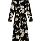 Lapa Plus Women's Black and White Printed Dress
