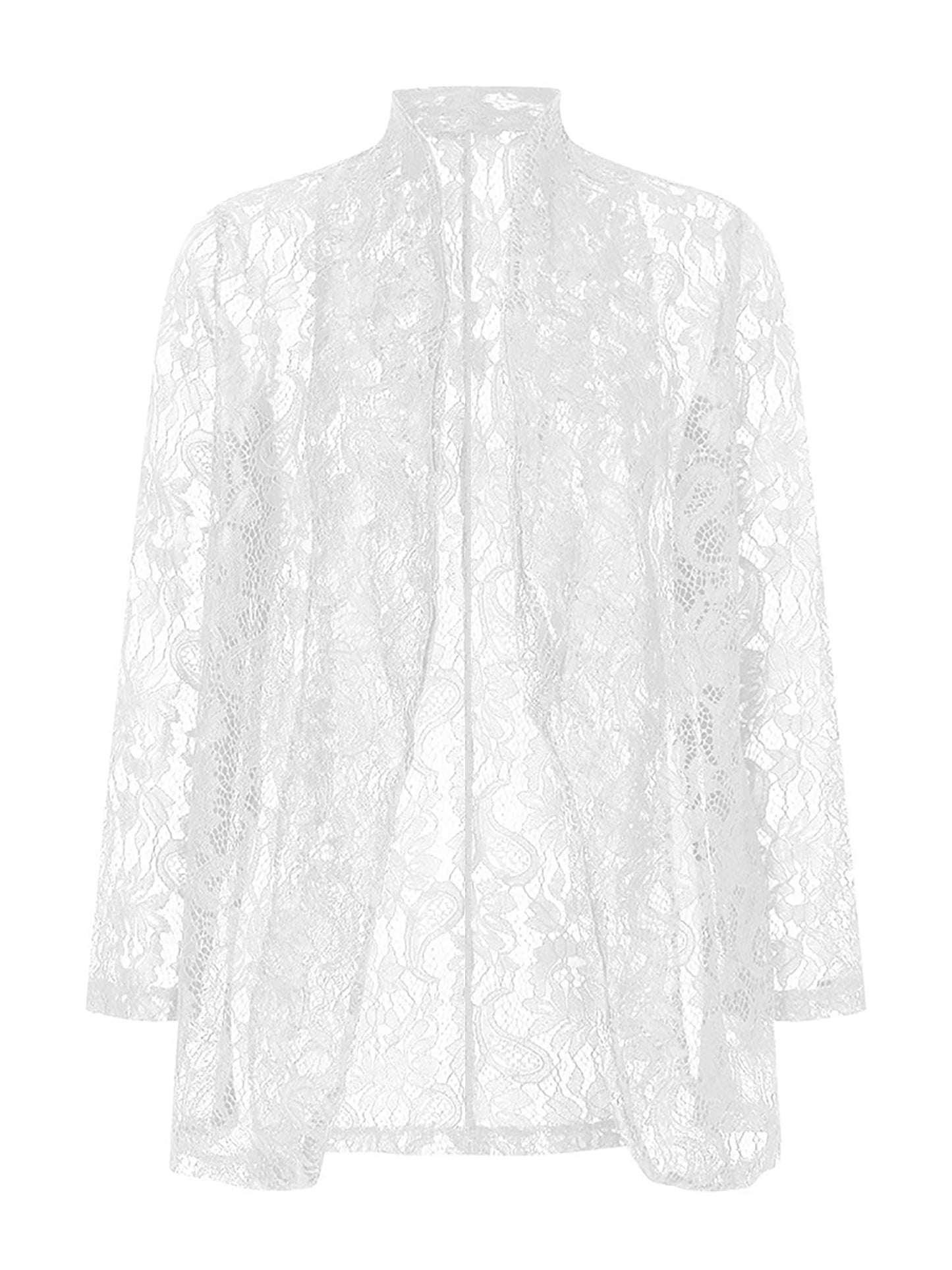 Lapa Plus Women's Solid Color Lace Suit Cardigans