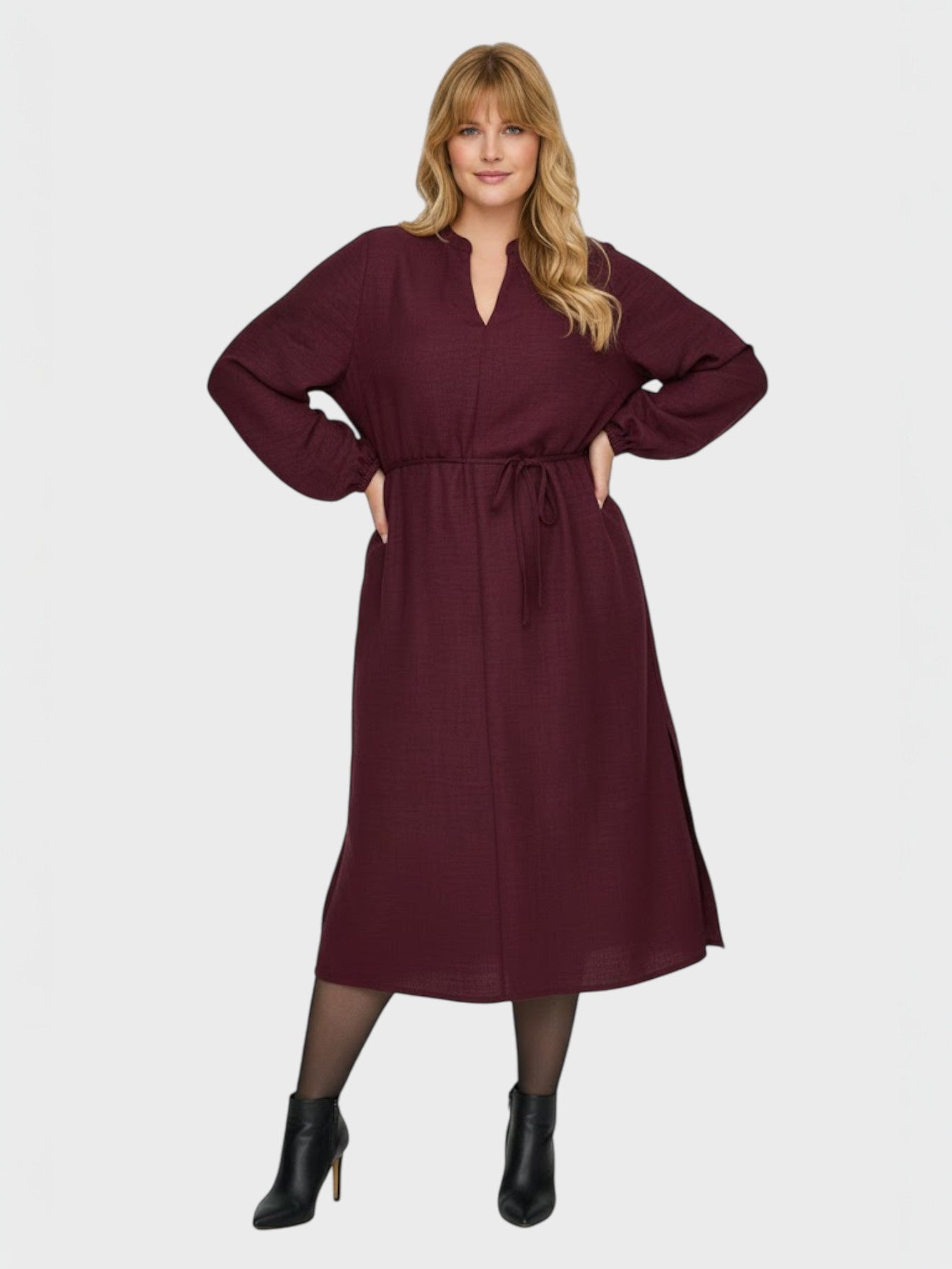 Lapa Plus Women's Solid Color Casual Comfortable Dress