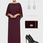 Lapa Plus Women's  Elegant Solid Dress with Shawl Collar