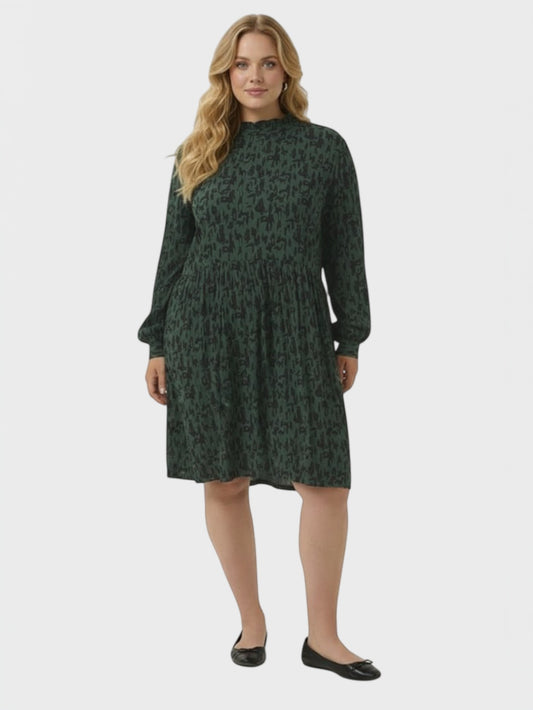 Lapa Plus Women's Stylish French Round Neck Dress