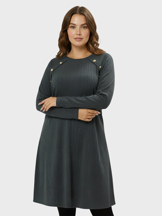 Lapa Plus Women's Textured Knit Midi Dress