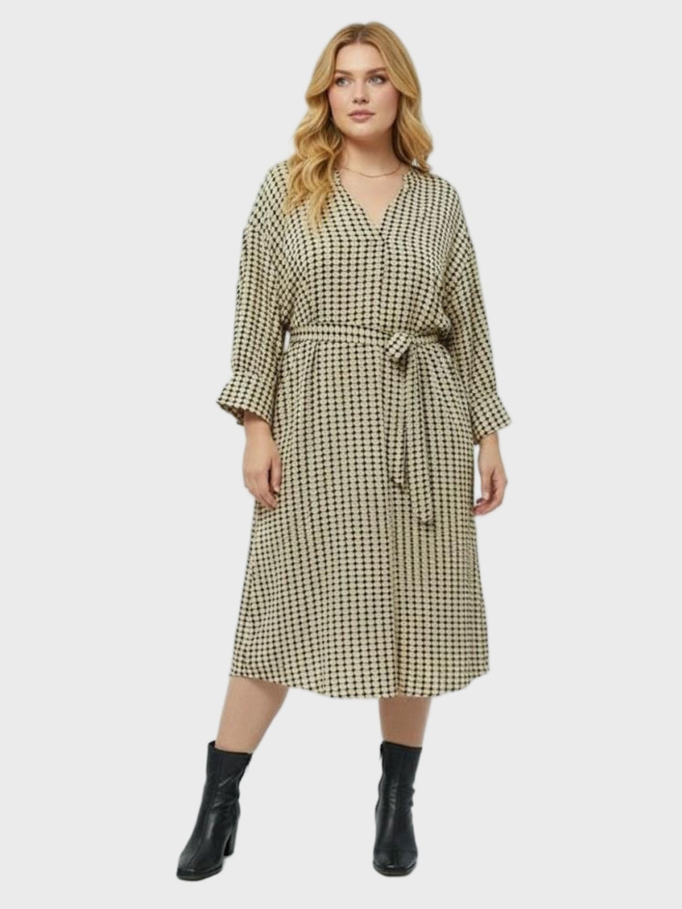 Lapa Plus Women's Shirt Dress With Tie Waist Dress