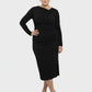 Lapa Plus Women's Elegant Elastic Slim-Fitting Dress