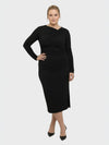 Lapa Plus Women's Elegant Elastic Slim-Fitting Dress