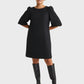 Lapa Plus Women's Classic Crew Neck Dress with Textured Texture