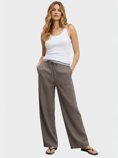 Lapa Plus Women's Cotton-Linen Like Casual Pants