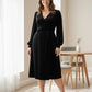 Lapa Plus Women's Velvet Tie-Waist Dress