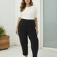 Lapa Plus Women's Elastic Daily Casual Cropped Pants