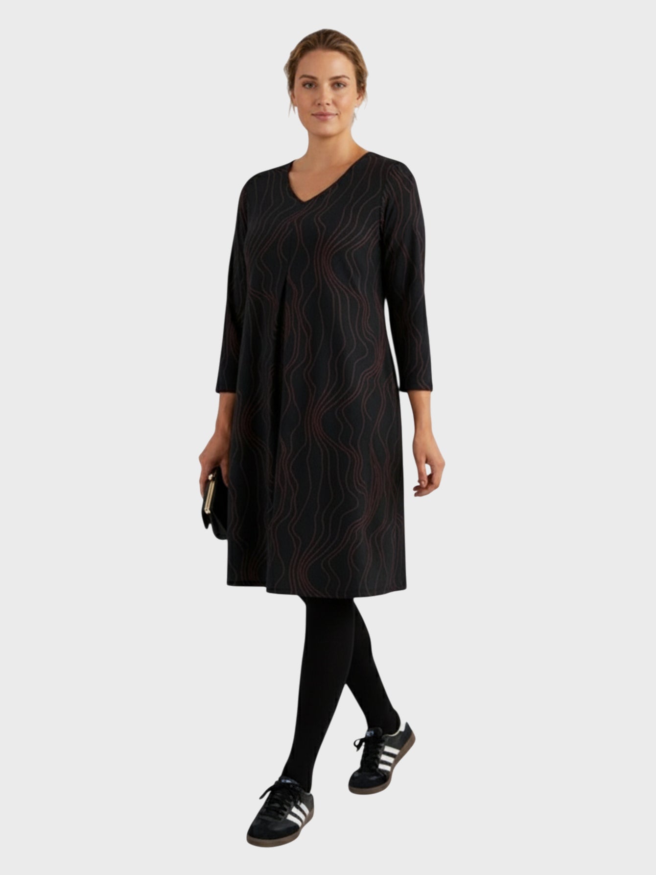Lapa Plus  Women's Stylish Vertical Striped Dress
