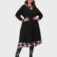 Lapa Plus Women's Christmas Plaid Patchwork Dress