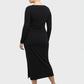 Lapa Plus Women's Elegant Elastic Slim-Fitting Dress
