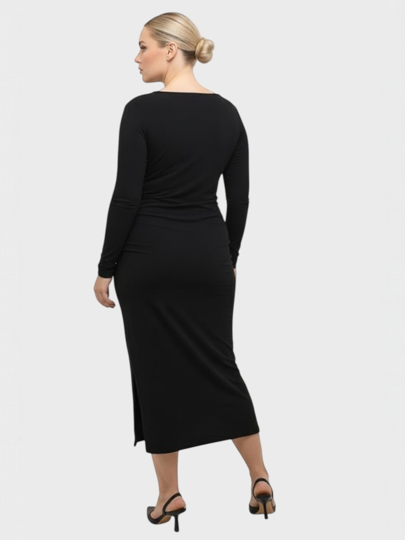 Lapa Plus Women's Elegant Elastic Slim-Fitting Dress